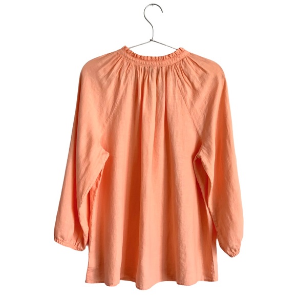 2/$50 - New Lands End Boho Peasant Linen Blouse - Picture 11 of 12